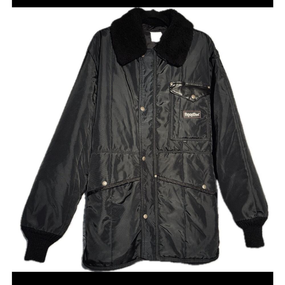 RefrigiWear Extreme Cold Work Coat Black LG Iron Tuff Workwear Insulated Jacket